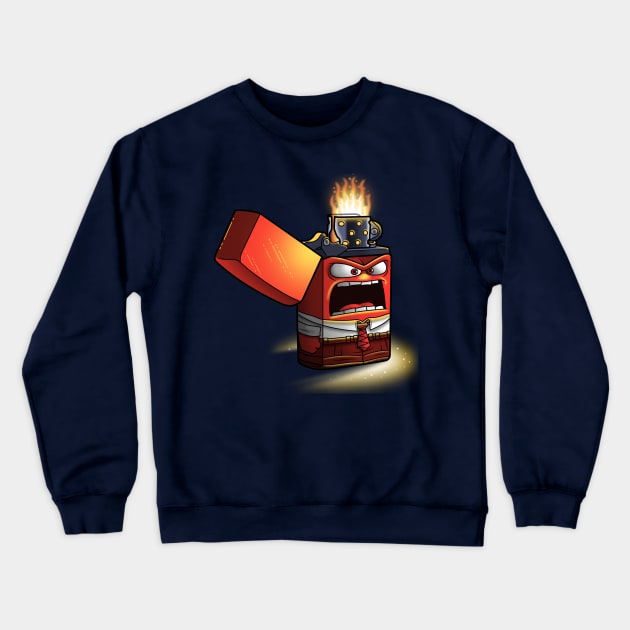 Angry lighter Crewneck Sweatshirt by Lupo